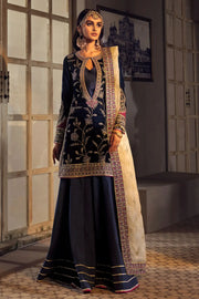 Motifz Grand Velou Embroidered Velvet Unstitched 3Pc Suit 3776-DOVE