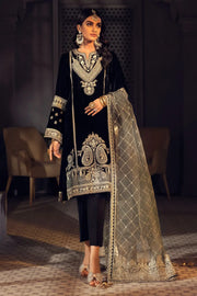 Motifz Grand Velou Embroidered Velvet Unstitched 3Pc Suit 3779-CARP