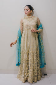 Surmai Sirr e Ayaa Unstitched Embroidered Formal 3Pc Suit - AYLA
