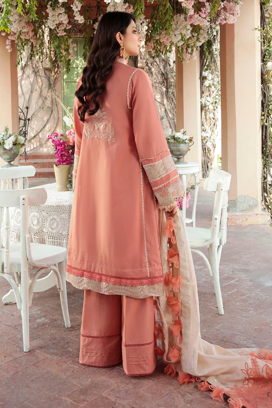 Motifz Naqsh Embroidered Cotton Satin Unstitched 3Pc Suit 3822-RANI-BAGH