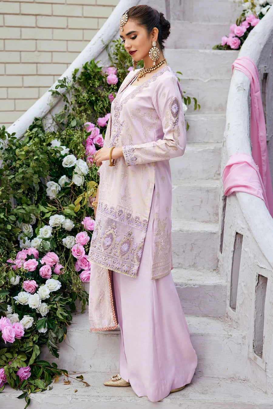 Motifz Shehnai Unstitched Embroidered Jacquard 3Pc Suit 3851-MEHRNAZ