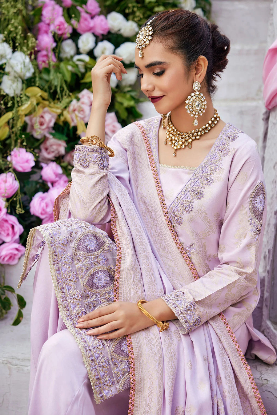 Motifz Shehnai Unstitched Embroidered Jacquard 3Pc Suit 3851-MEHRNAZ