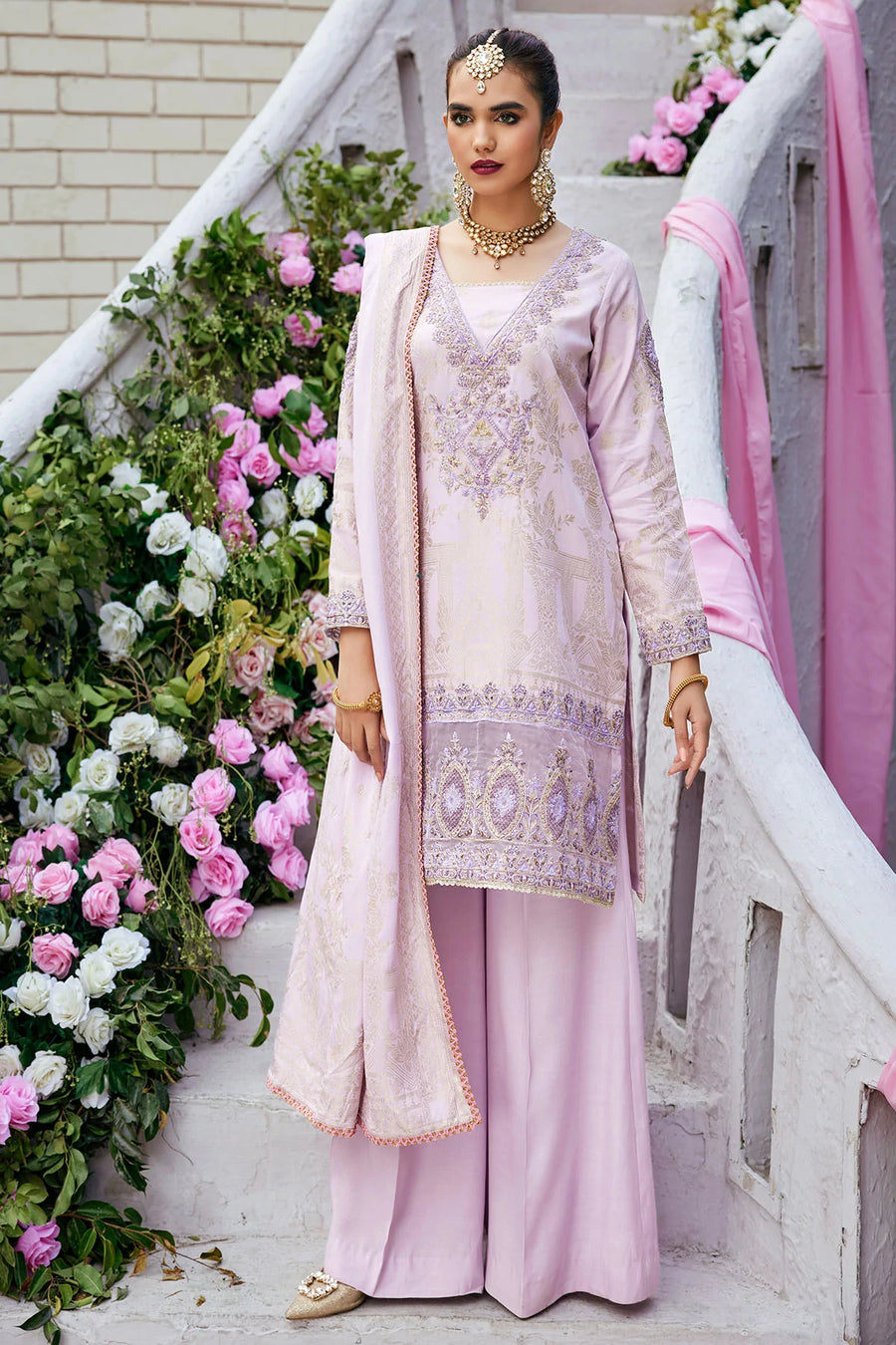 Motifz Shehnai Unstitched Embroidered Jacquard 3Pc Suit 3851-MEHRNAZ