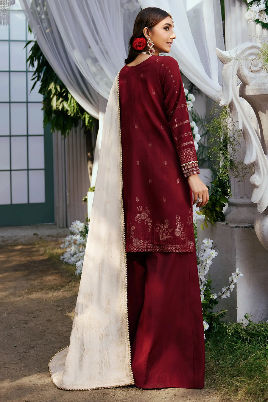 Motifz Shehnai Unstitched Embroidered Jacquard 3Pc Suit 3852-GULNAR