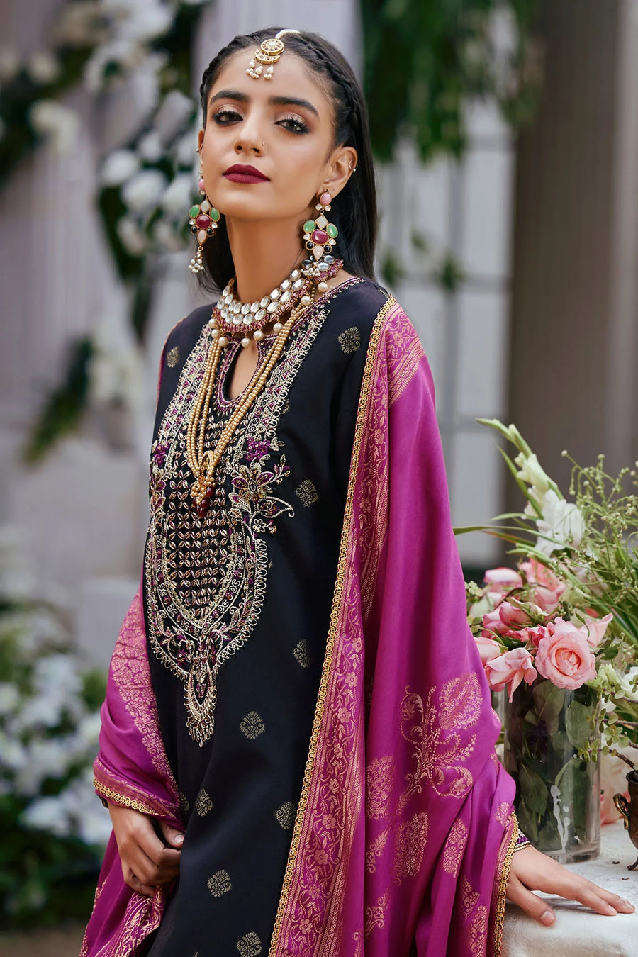 Motifz Shehnai Unstitched Embroidered Jacquard 3Pc Suit 3853-EZEL