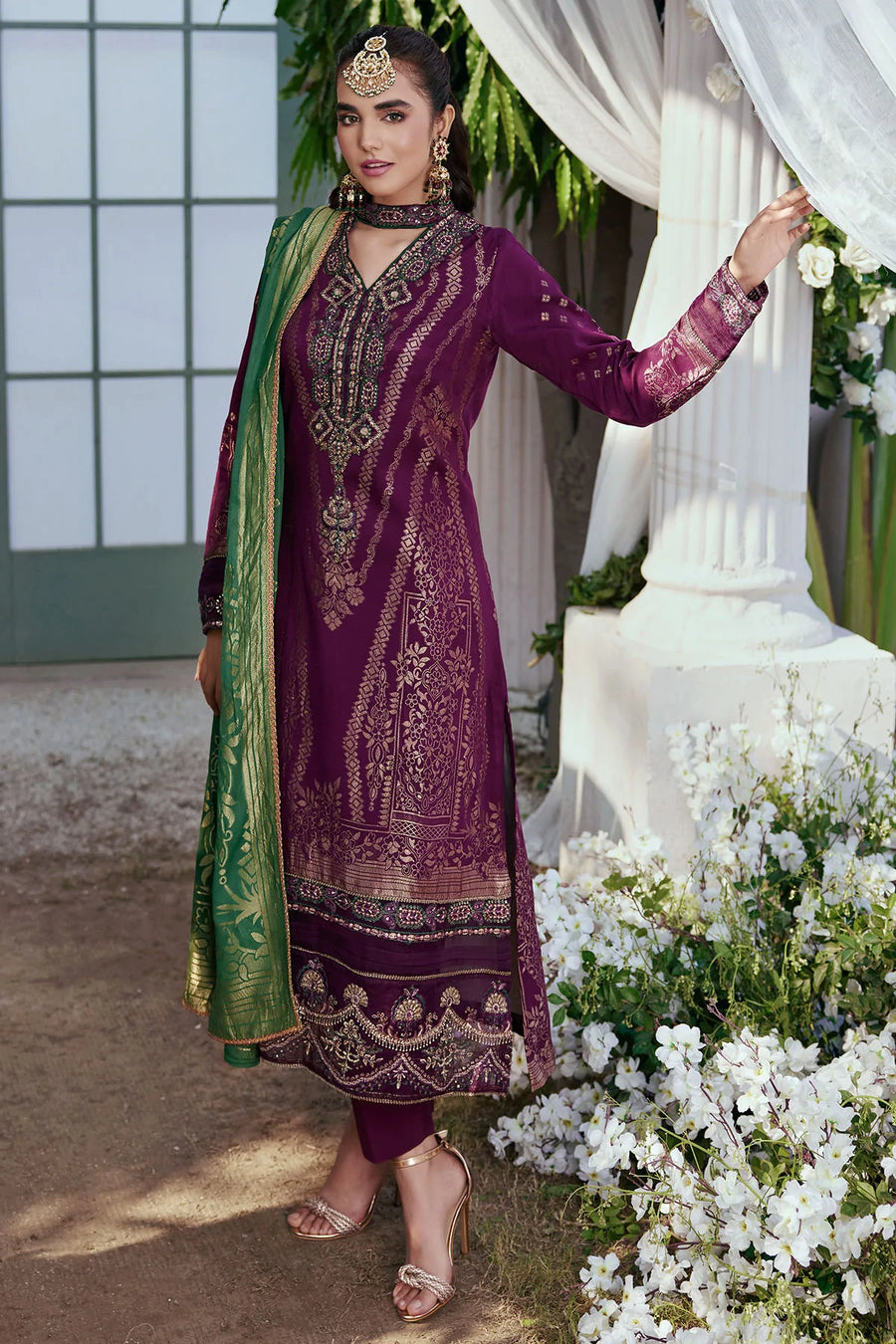 Motifz Shehnai Unstitched Embroidered Jacquard 3Pc Suit 3854-ZOYA