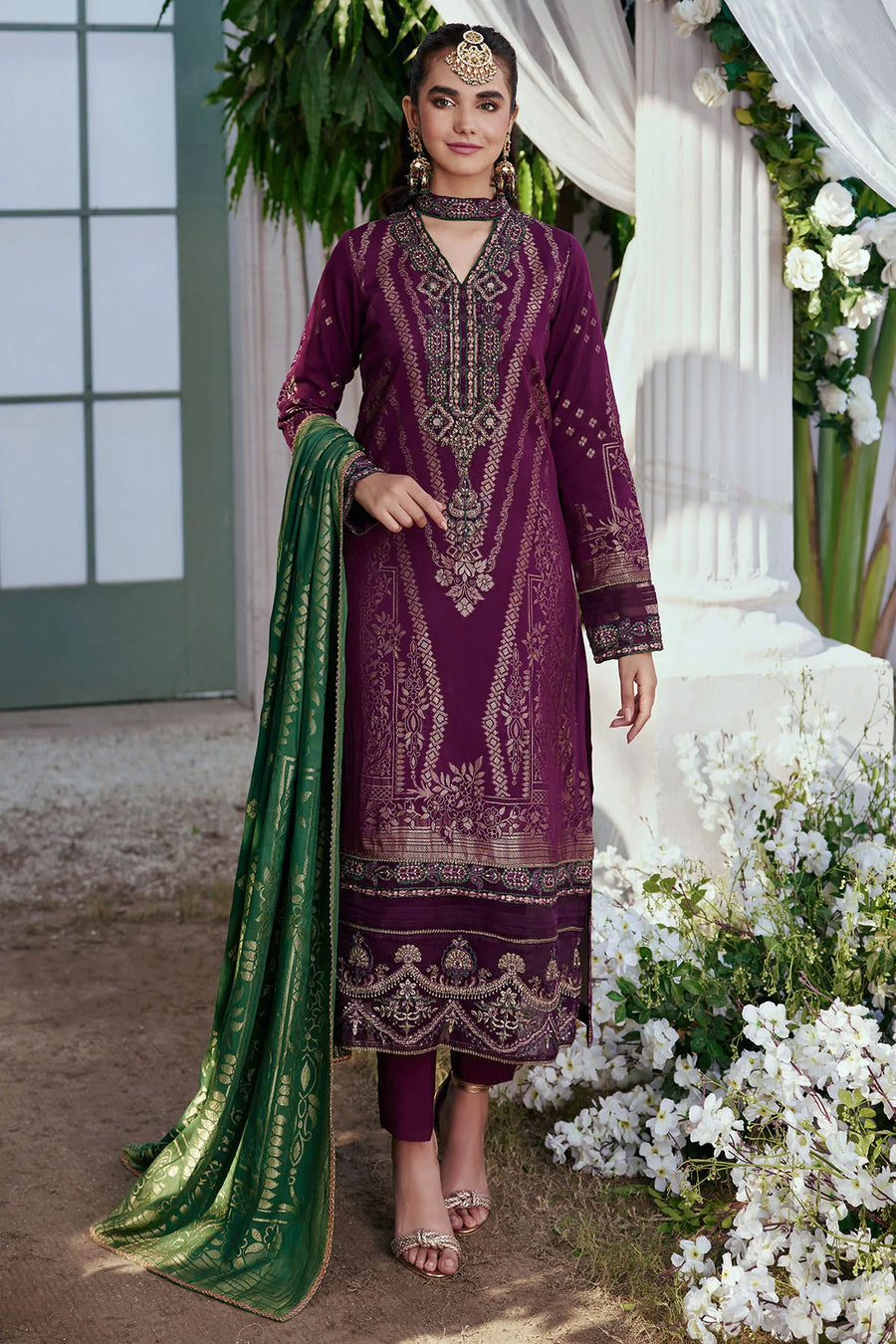 Motifz Shehnai Unstitched Embroidered Jacquard 3Pc Suit 3854-ZOYA