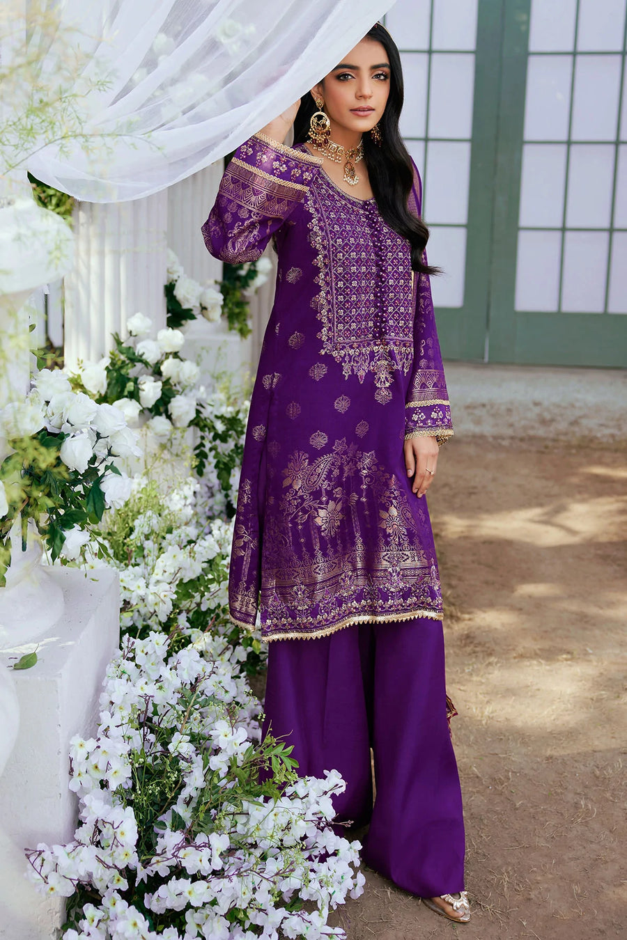 Motifz Shehnai Unstitched Embroidered Jacquard 3Pc Suit 3859-ZIYA