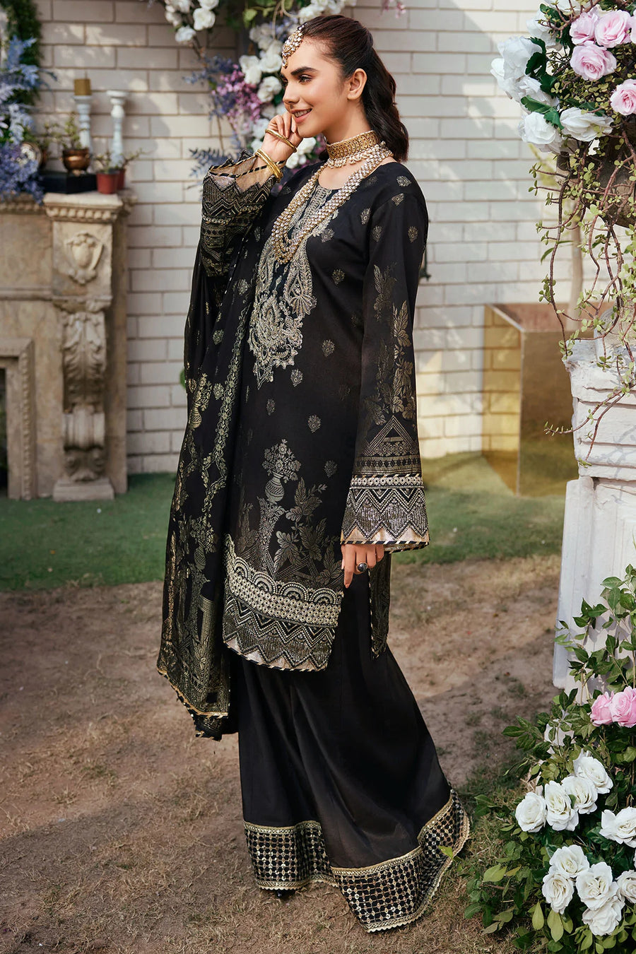 Motifz Shehnai Unstitched Embroidered Jacquard 3Pc Suit 3866-NIZAM