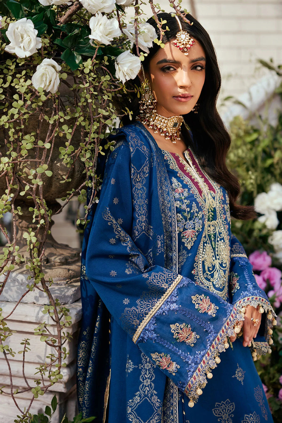 Motifz Shehnai Unstitched Embroidered Jacquard 3Pc Suit 3868-FIRASA