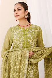Motifz Embroidered Bemberg Chiffon Unstitched 3Pc Suit 3877-ROYAL