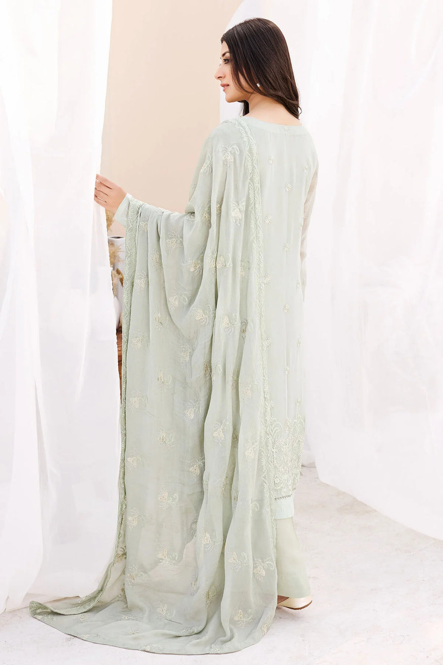 Motifz Embroidered Bemberg Chiffon Unstitched 3Pc Suit 3878-JONIE