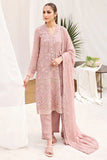 Motifz Embroidered Bemberg Chiffon Unstitched 3Pc Suit 3882-SILVER