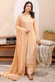 Motifz Embroidered Bemberg Chiffon Unstitched 3Pc Suit 3899-POPPY