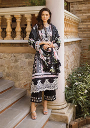 Elaf Premium Print Chikankari Lawn Unstitched 3Pc Suit ECT-05B WILD FLOWER