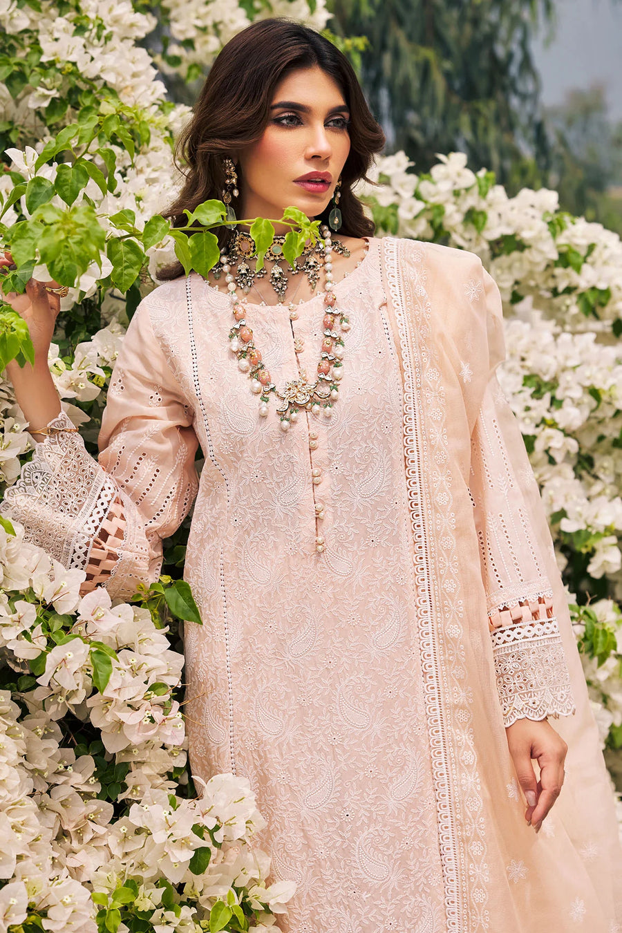 Motifz Schiffli Embroidered Lawn Unstitched 3Pc Suit 3982-ASRA