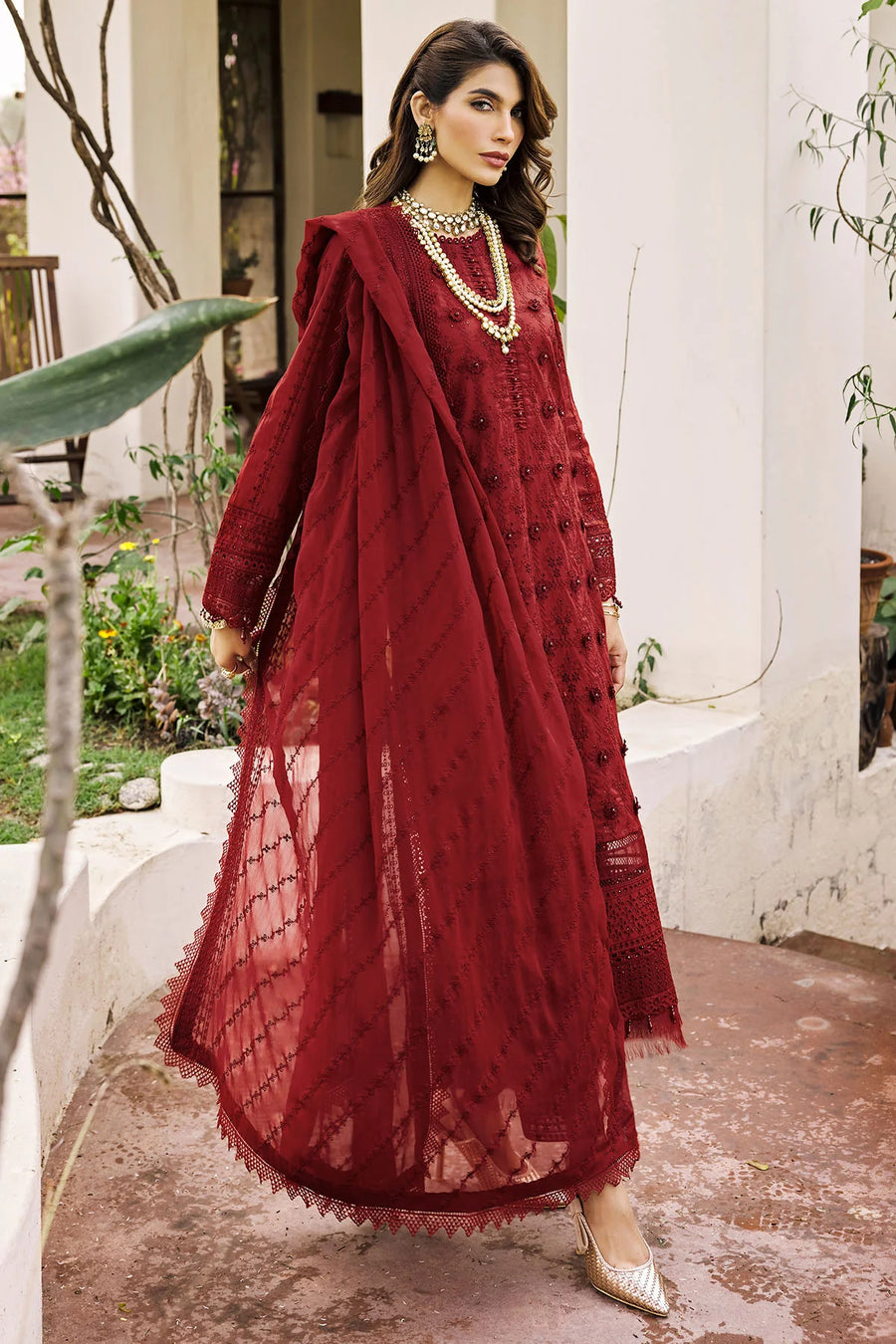 Motifz Schiffli Embroidered Lawn Unstitched 3Pc Suit 3985-RAHMA