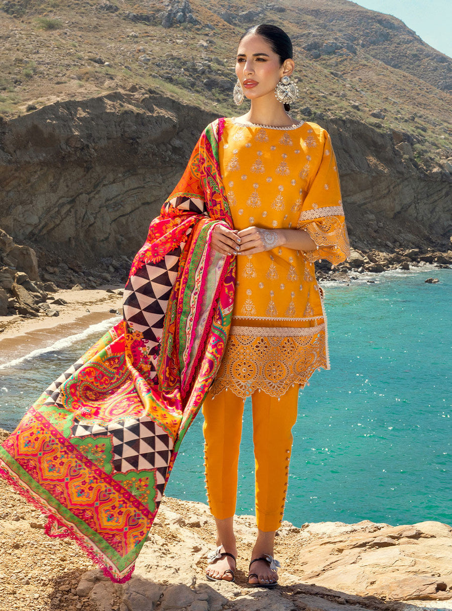 Zainab Chottani Embroidered Chikankari Lawn Unstitched 3Pc Suit ZC-03A