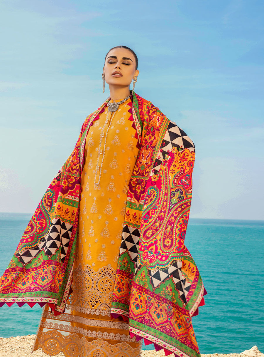 Zainab Chottani Embroidered Chikankari Lawn Unstitched 3Pc Suit ZC-03A