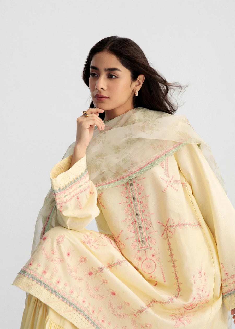 Coco by Zara Shahjahan Embroidered Lawn Unstitched 3 Piece Suit D-03A