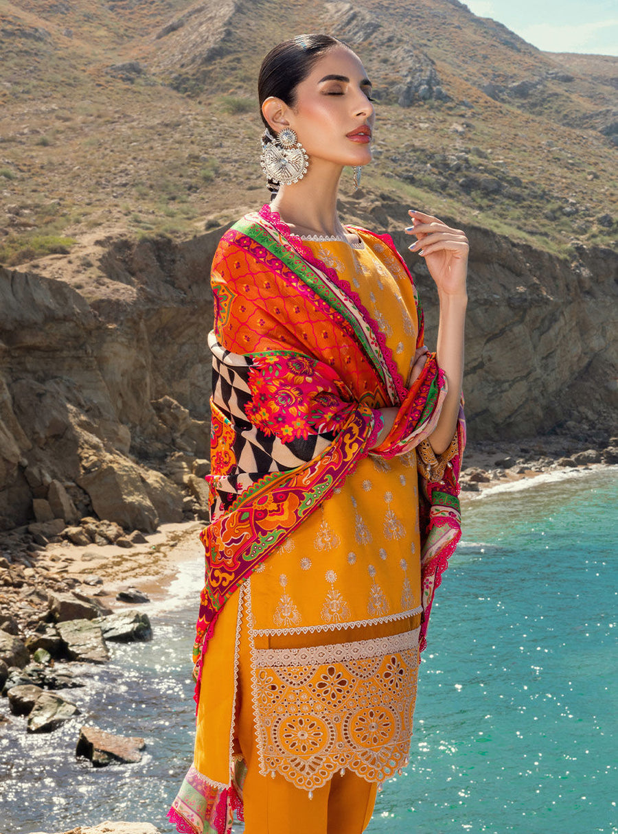 Zainab Chottani Embroidered Chikankari Lawn Unstitched 3Pc Suit ZC-03A