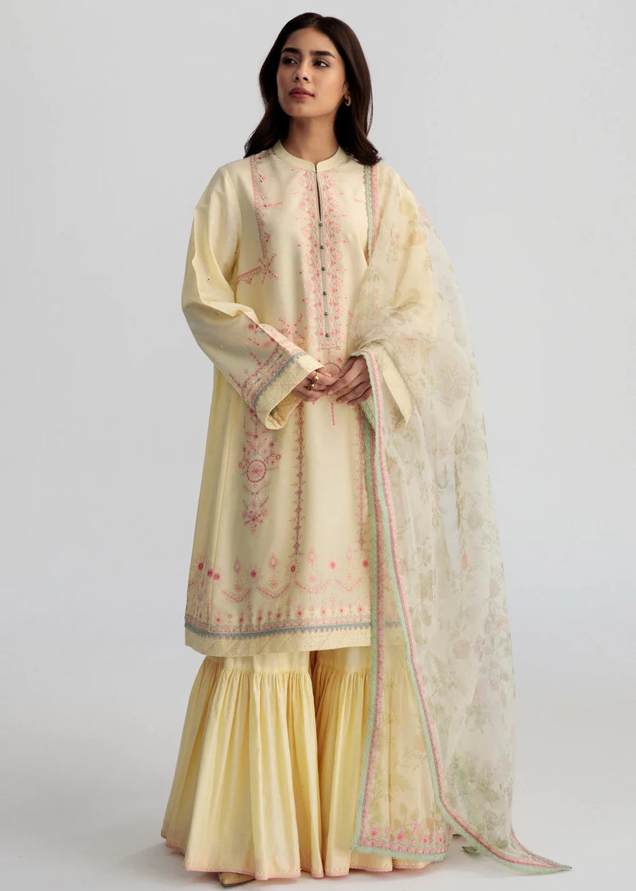 Coco by Zara Shahjahan Embroidered Lawn Unstitched 3 Piece Suit D-03A