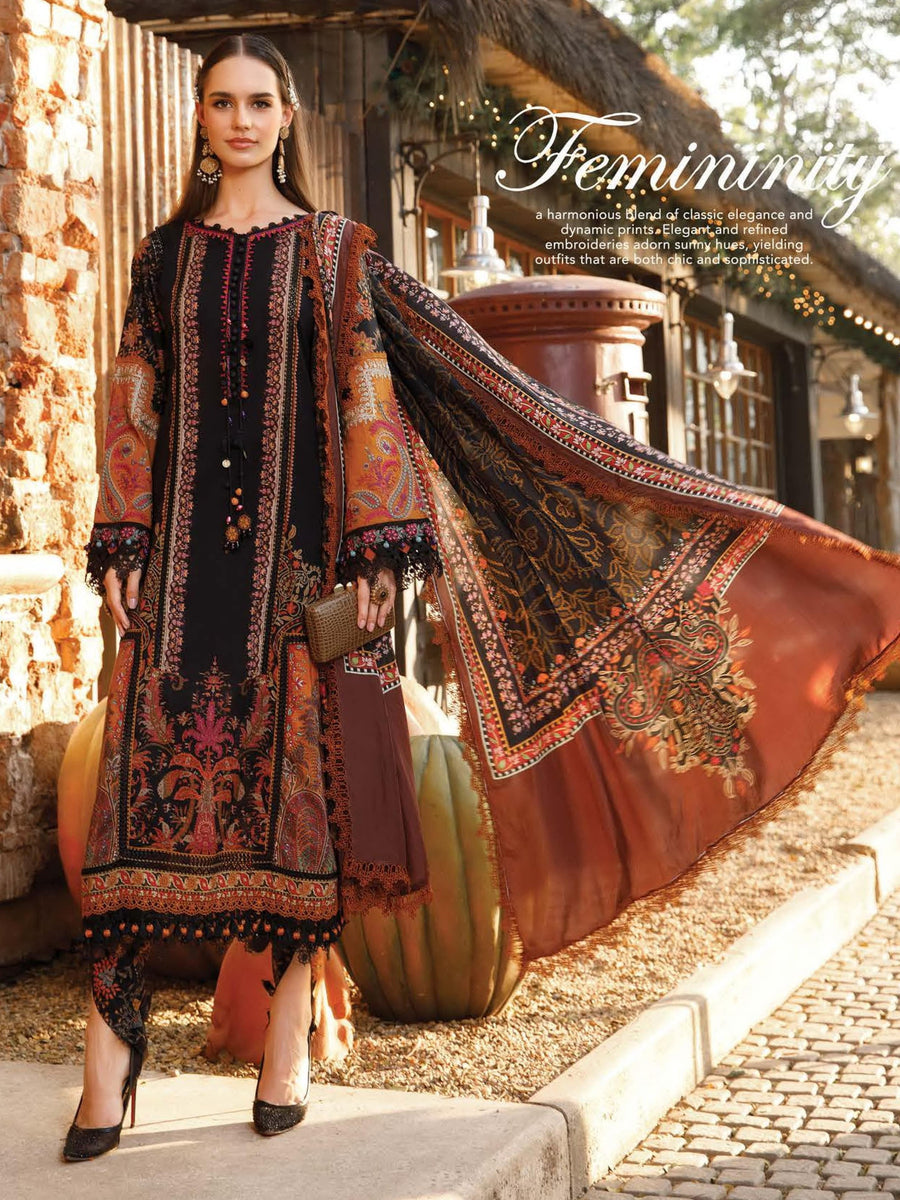 Maria.B M.Prints Lawn Unstitched Embroidered 3 Piece Suit MPT-1703-B