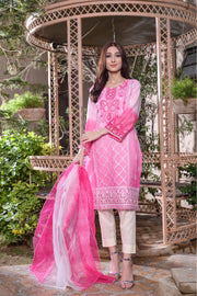 MAK Fashion Ready to Wear 3 Pc Embroidered Organza EFO-10010