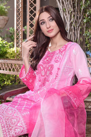 MAK Fashion Ready to Wear 3 Pc Embroidered Organza EFO-10010
