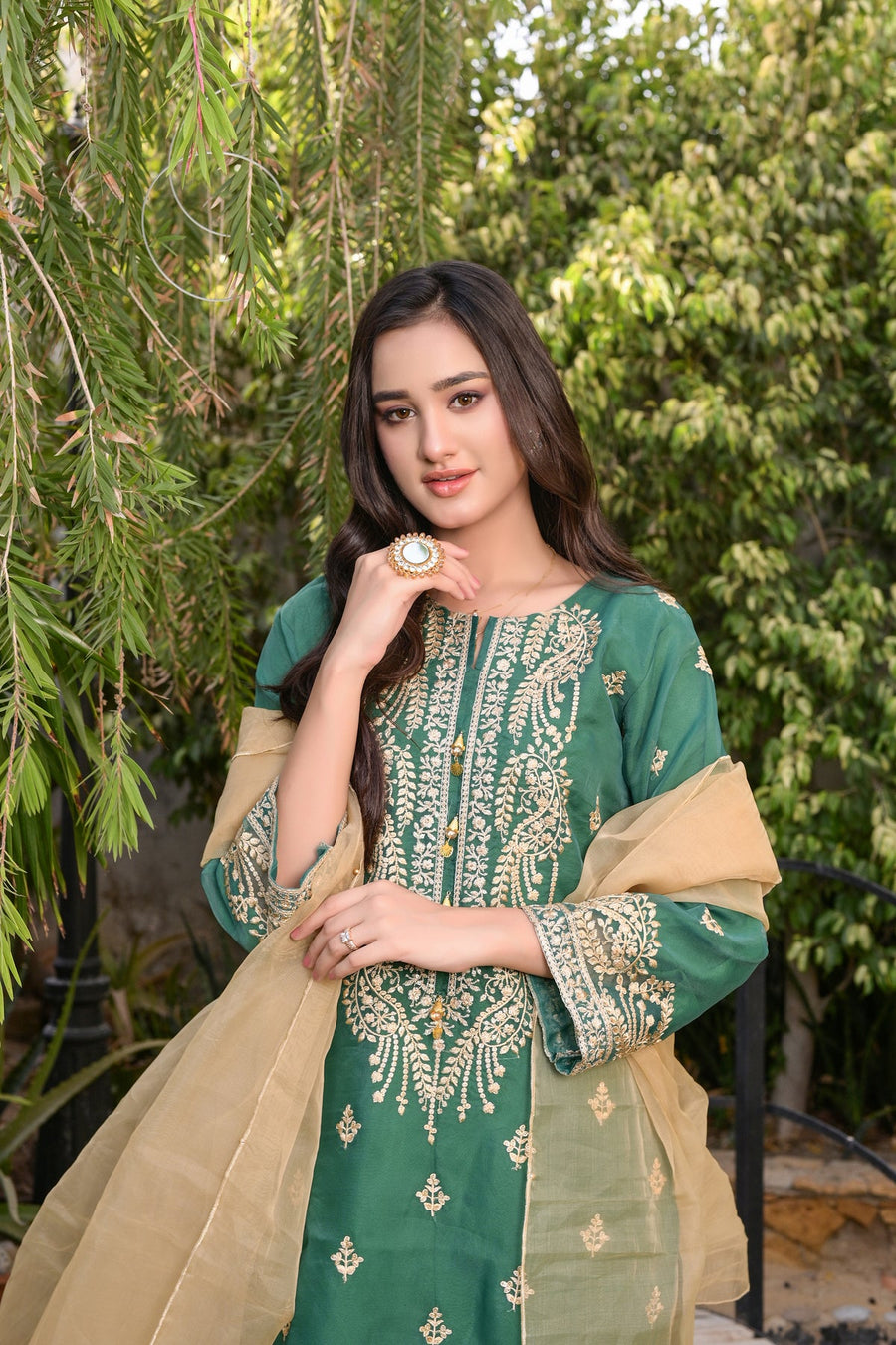 MAK Fashion Ready to Wear 3 Pc Embroidered Organza EFO-1001