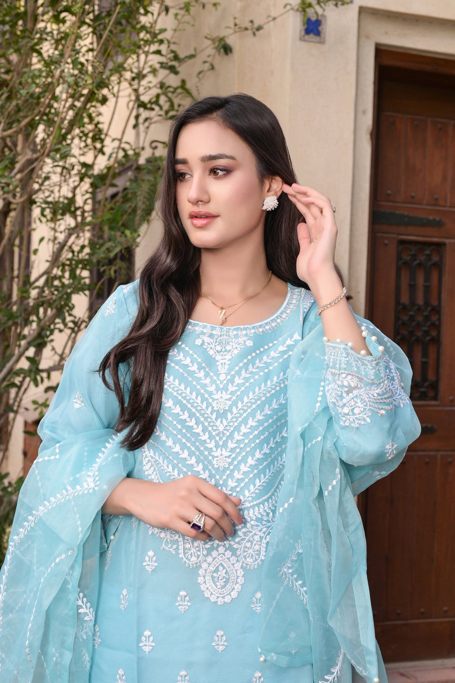 MAK Fashion Ready to Wear 3 Pc Embroidered Organza EFO-1004