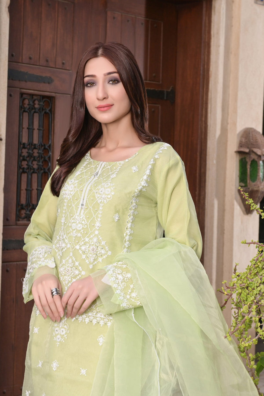 MAK Fashion Ready to Wear 3 Pc Embroidered Organza EFO-1006