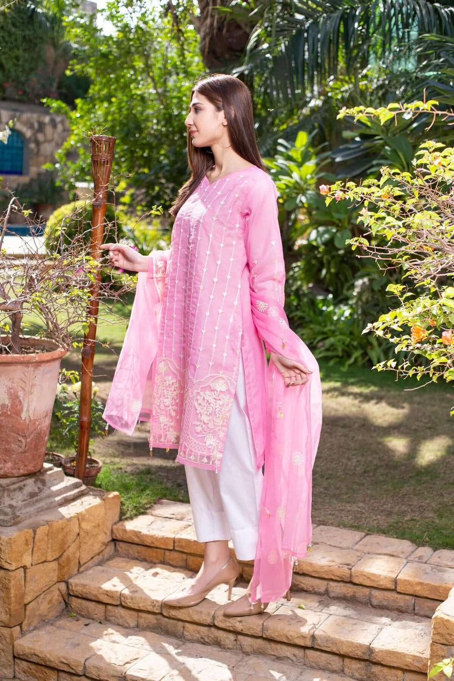 MAK Fashion 3Pc Unstitched Embroidered Organza KUW-10057