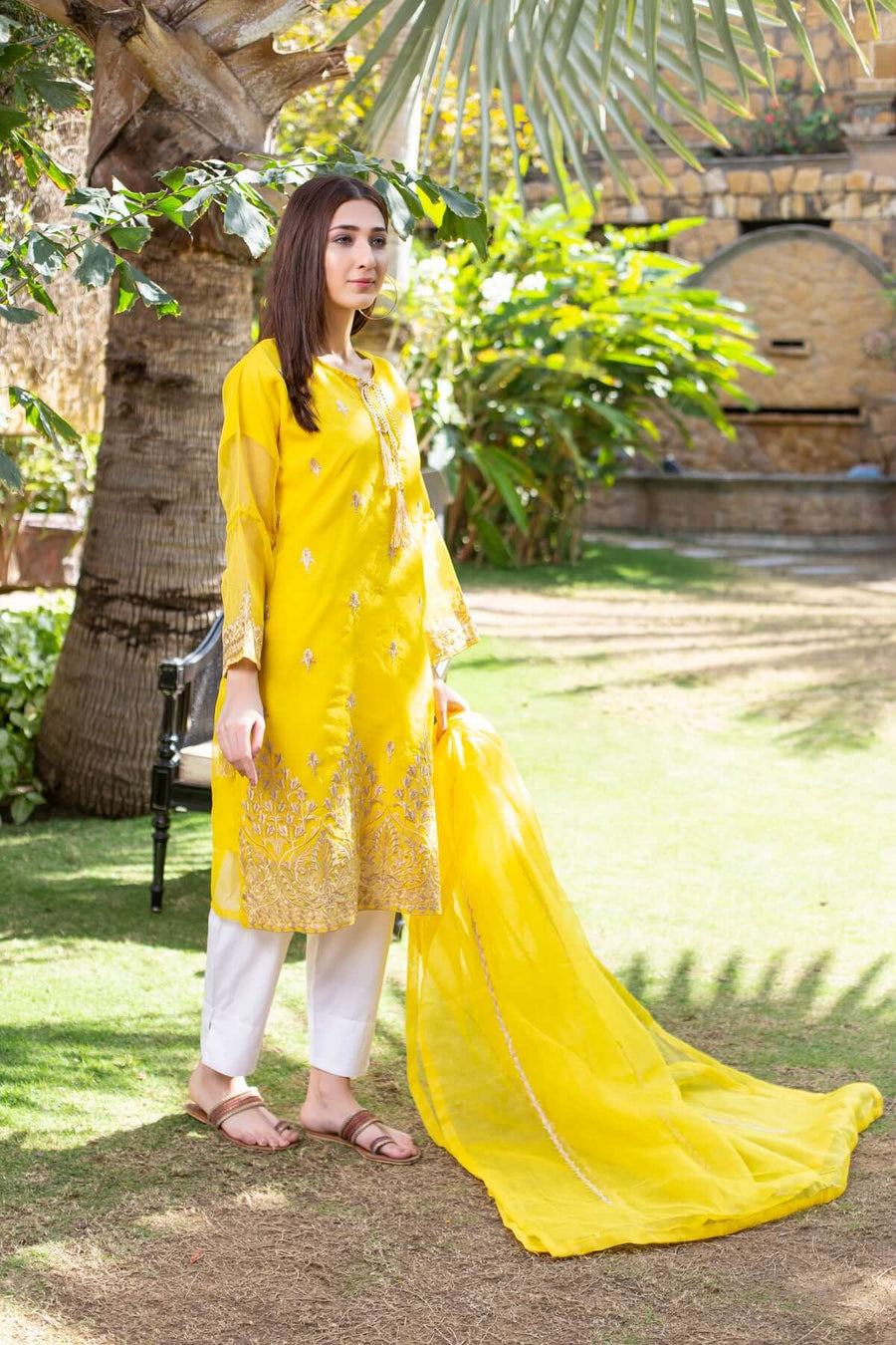 MAK Fashion 3Pc Unstitched Embroidered Organza KUW-10061