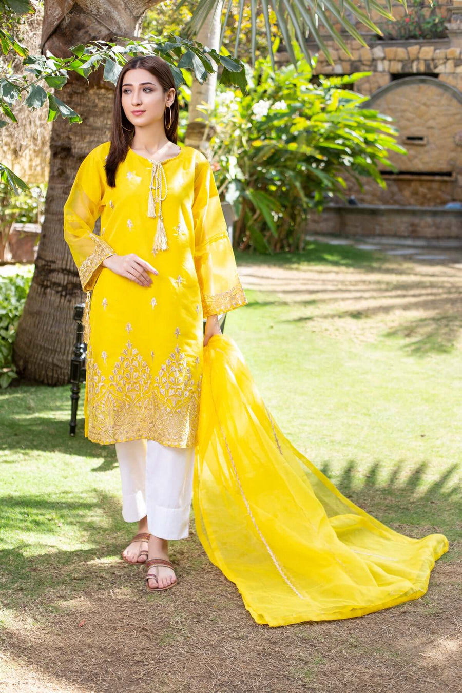 MAK Fashion 3Pc Unstitched Embroidered Organza KUW-10061