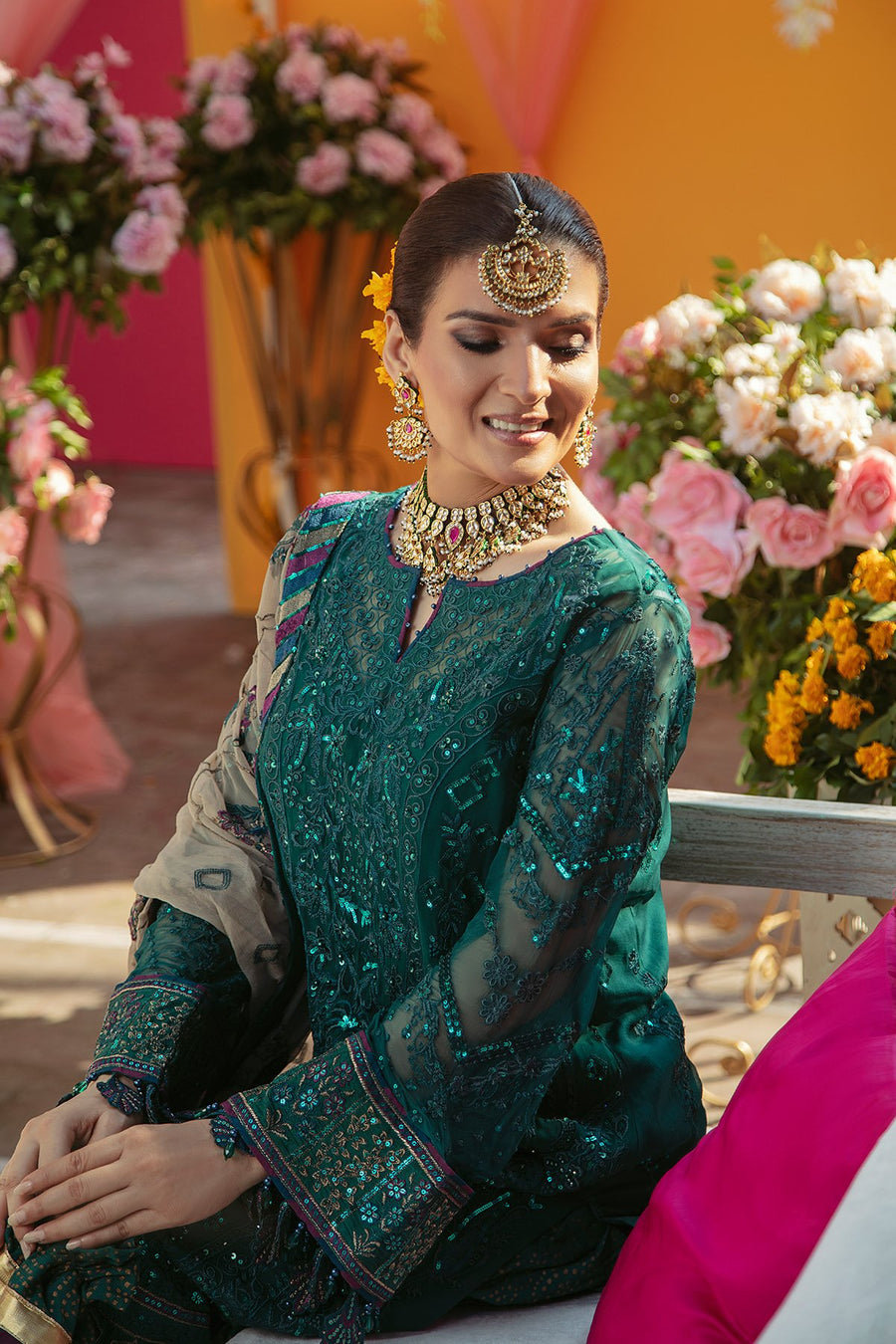 NUREH Jhoomro Unstitched Luxury Formals 3 Piece Suit NL-20 Mahgul - FaisalFabrics.pk
