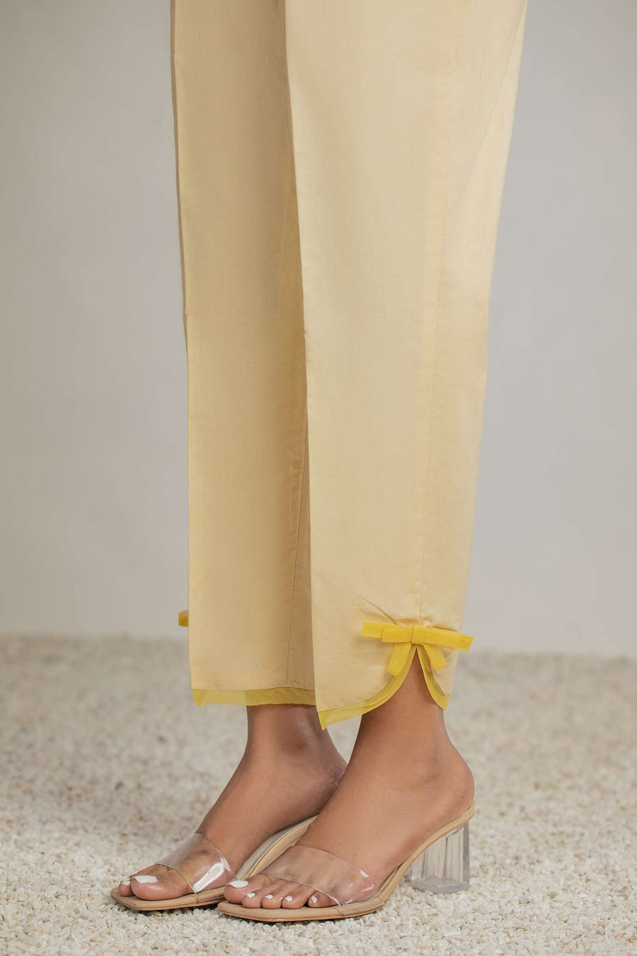 Nuriyaa Cambric Pret Trousers - BOW PANTS - FaisalFabrics.pk