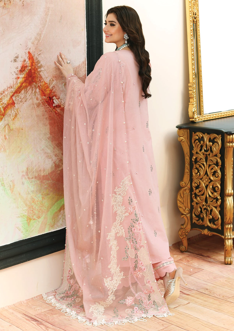 KAHF Premium Embroidered Luxury Lawn Unstitched 3Pc Suit KLC-05