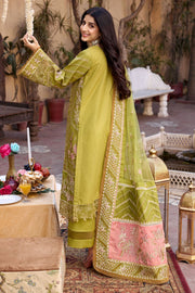 Motifz Nayaab Premium Embroidered Lawn Unstitched 3Pc Suit 4053-ELISE