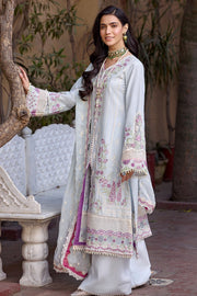Motifz Nayaab Premium Embroidered Lawn Unstitched 3Pc Suit 4056-ZOOHA