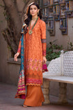 Motifz Nayaab Premium Embroidered Lawn Unstitched 3Pc Suit 4058-HAZEL