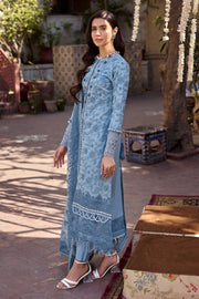 Motifz Nayaab Premium Embroidered Lawn Unstitched 3Pc Suit 4059-ZAREEN