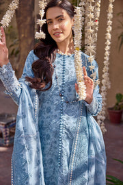 Motifz Nayaab Premium Embroidered Lawn Unstitched 3Pc Suit 4059-ZAREEN