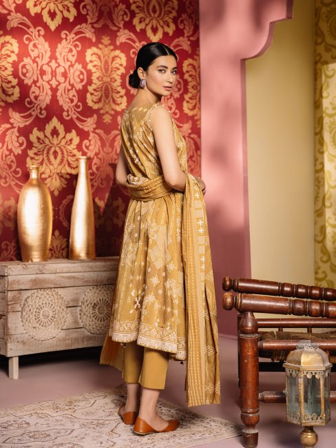 edenrobe Summer Luxe Lawn Unstitched 3pc Embroidered Suit EWU21V2-20440 - FaisalFabrics.pk