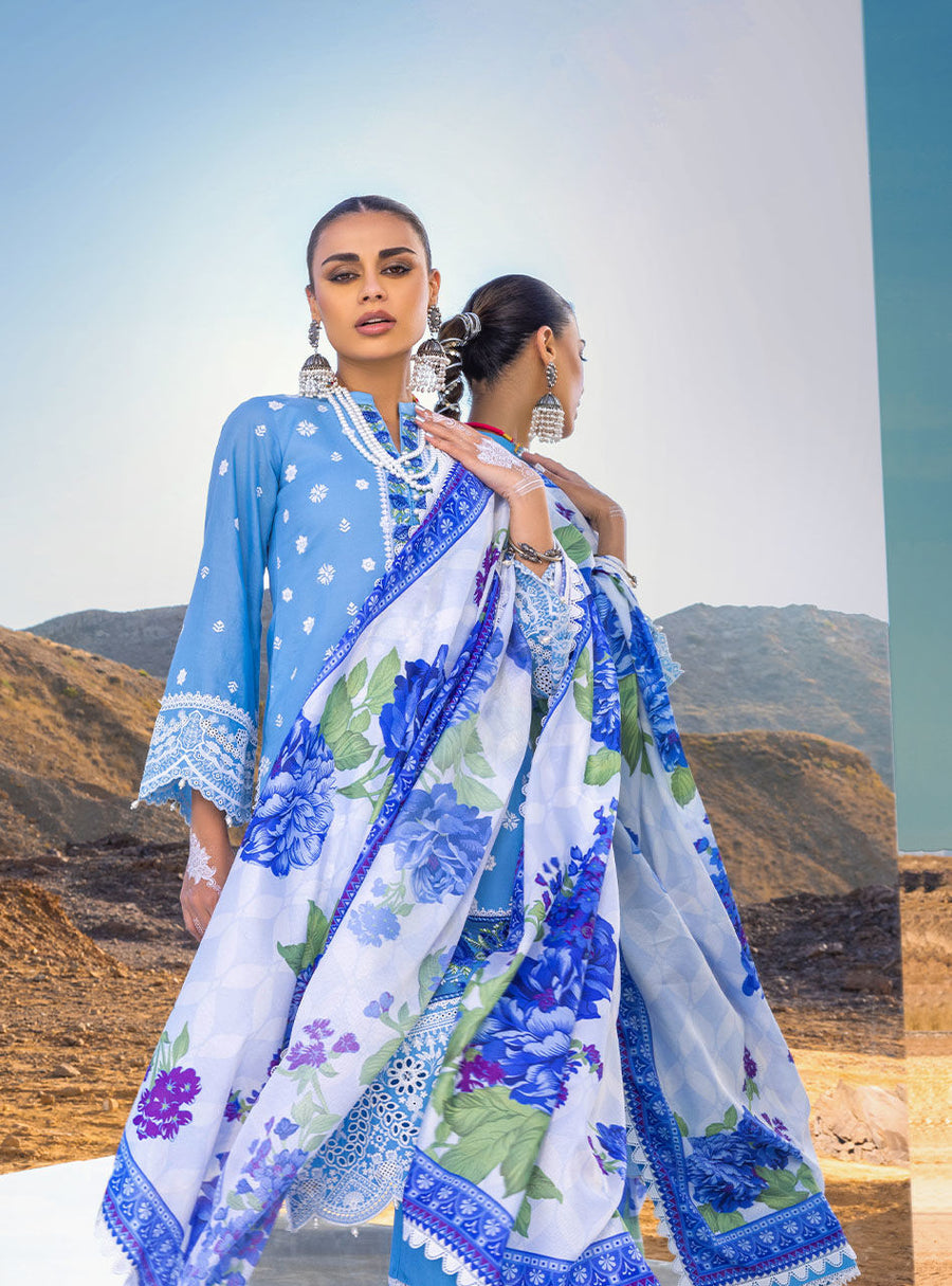Zainab Chottani Embroidered Chikankari Lawn Unstitched 3Pc Suit ZC-04A