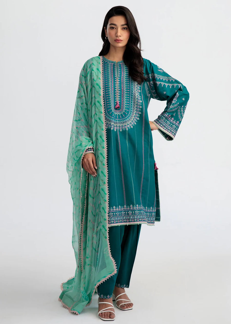 Coco by Zara Shahjahan Embroidered Lawn Unstitched 3 Piece Suit D-04A