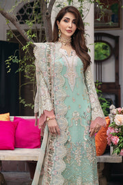 NUREH Jhoomro Unstitched Luxury Formals 3 Piece Suit NL-22 Hena - FaisalFabrics.pk