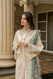 Suveez Pariza Embroidered Lawn 3 Piece Suit - CP-02 PEARL