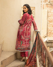 Noorangi Masakali Unstitched Printed Cambric 3Pc Suit - Mahtaab