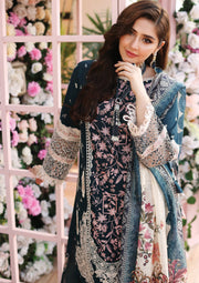 KAHF Premium Embroidered Luxury Lawn Unstitched 3Pc Suit KLC-01A